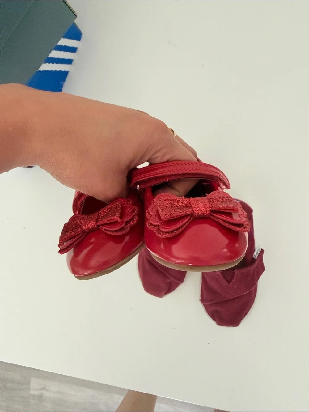 TOMS Kids Burgundy Slip-On Canvas Shoe